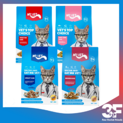 Combo 3 Gói Hạt Cho Mèo MR.VET Holistic 1kg Với 30% Protein Kèm Topping Túi 1kg